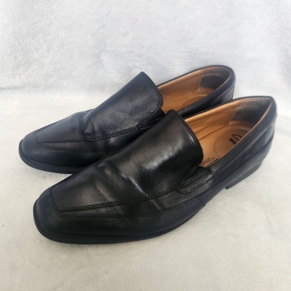 Clarks‎ Tilden Free Loafer Men Size 11 Black Leather Slip-On Dress Shoes